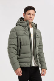Doudoune vert homme à capuche HONORÉ