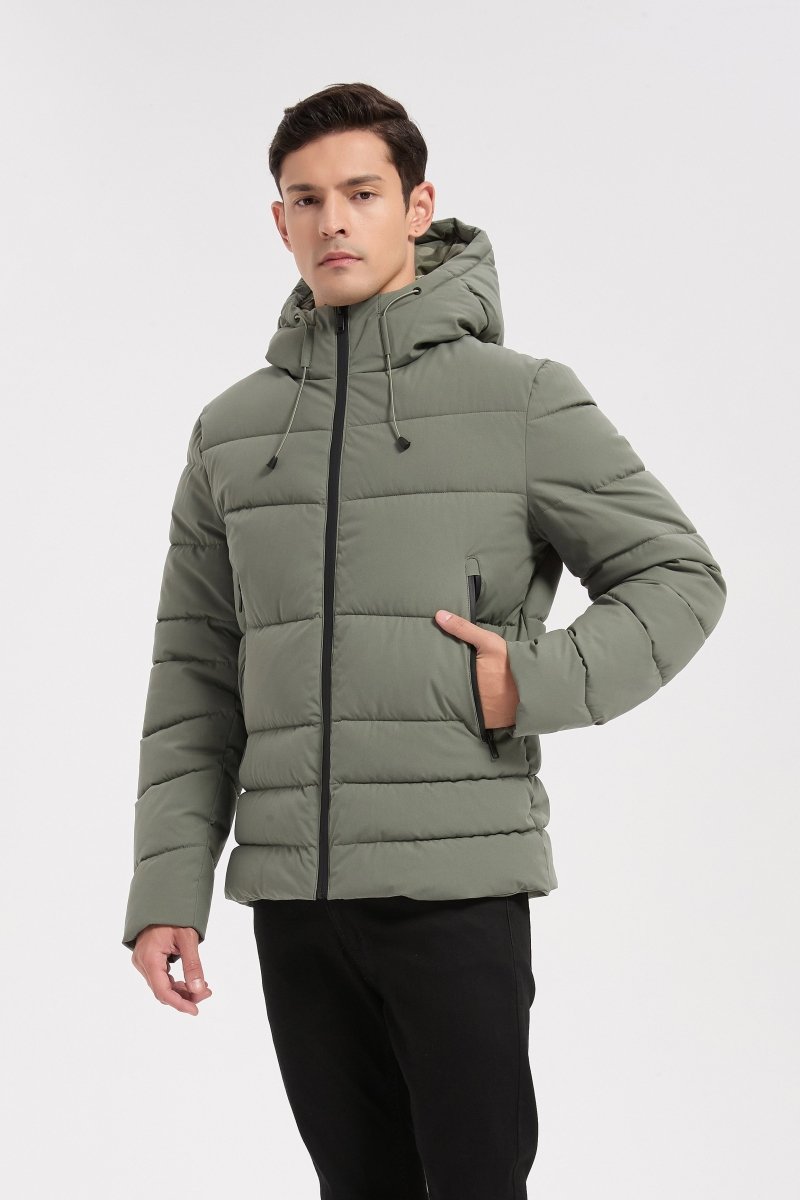 Doudoune vert homme à capuche HONORÉ
