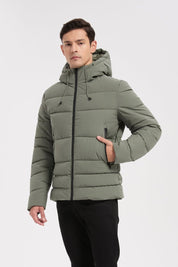 Doudoune vert homme à capuche HONORÉ