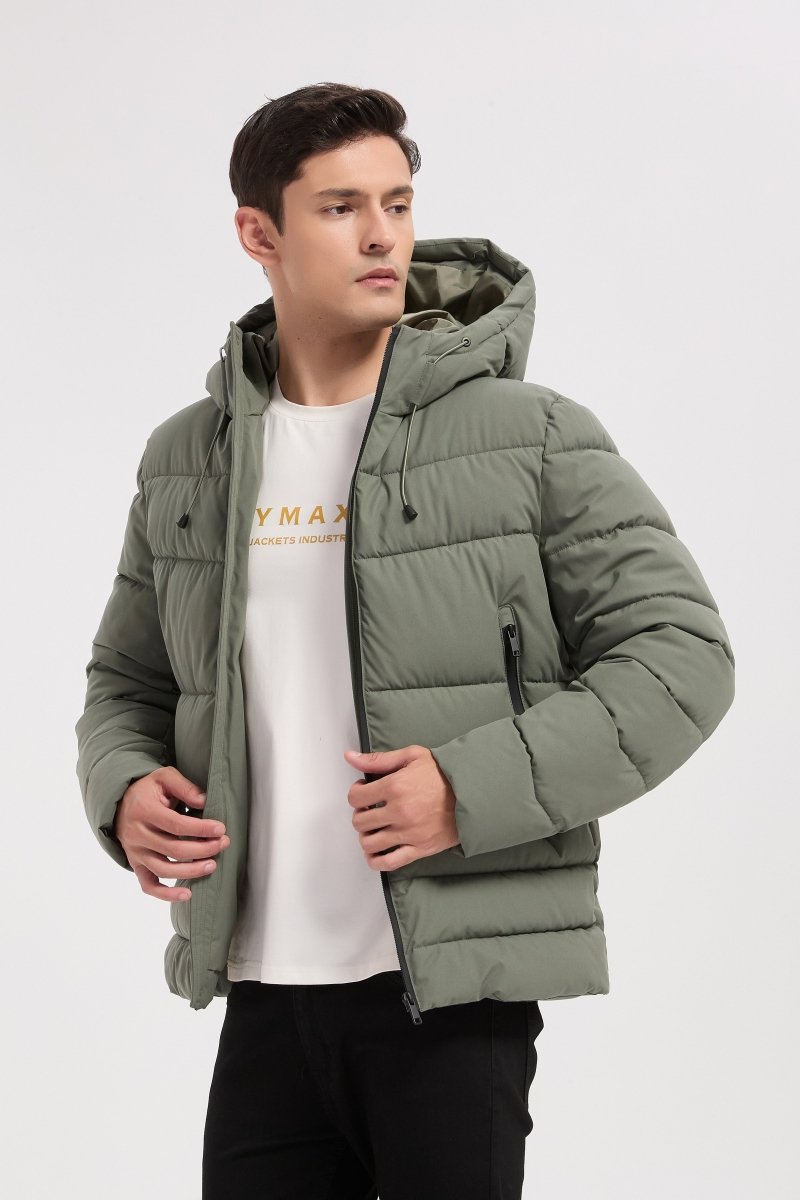 Doudoune vert homme à capuche HONORÉ