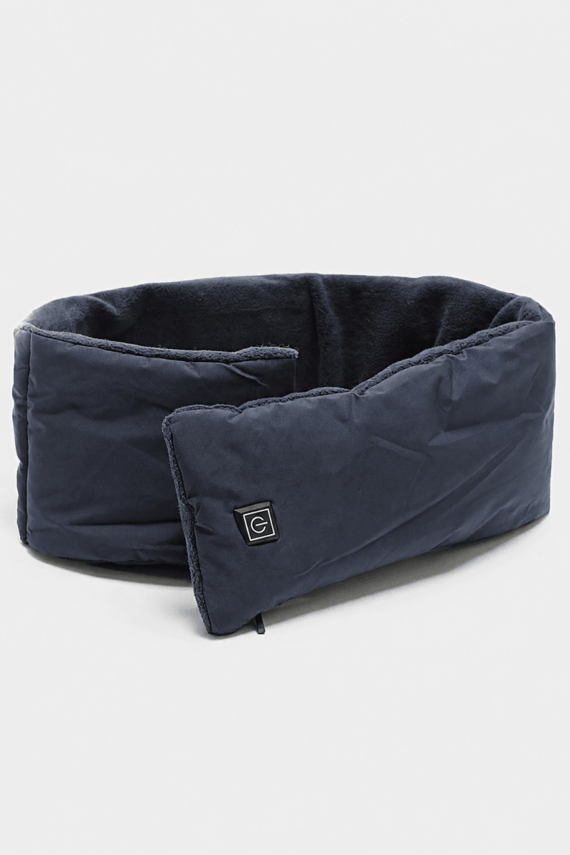 Écharpe bleu foncé chauffante unisexe