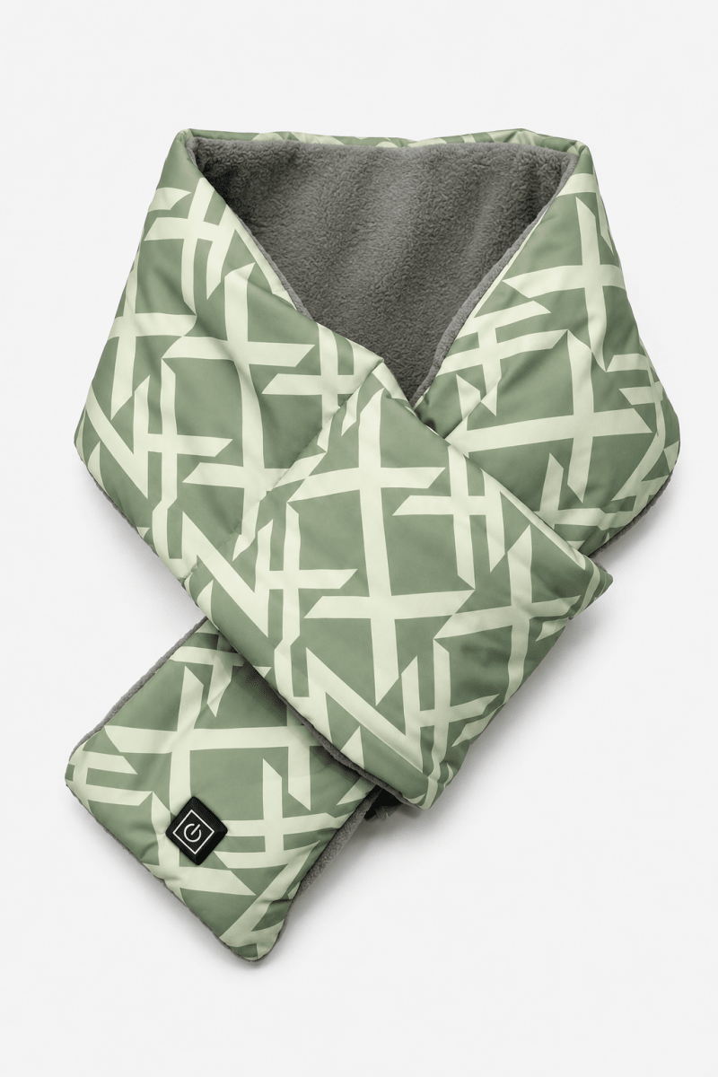 Écharpe verte chauffante hiver