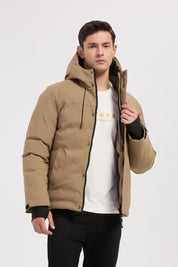 Parka beige homme à capuche GILBERT