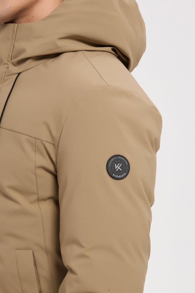 Parka beige homme à capuche GILBERT