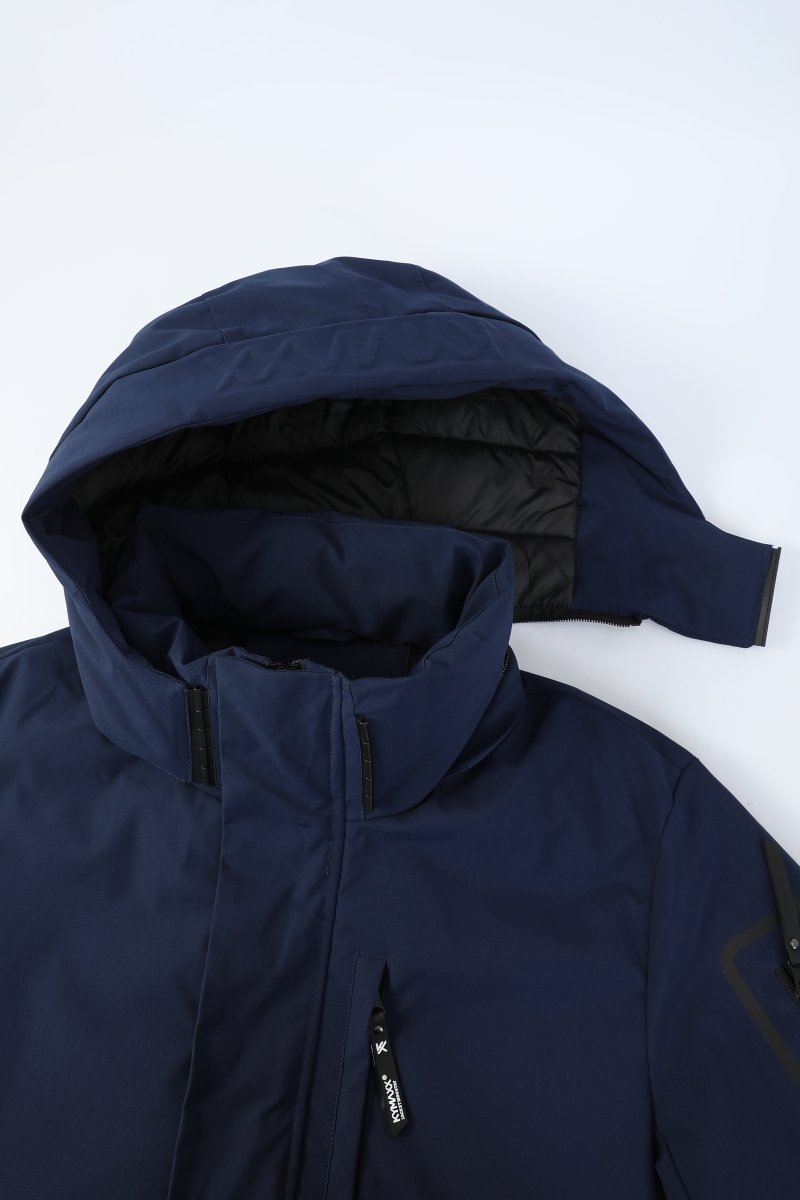 Parka bleu foncé homme à capuche FIELD