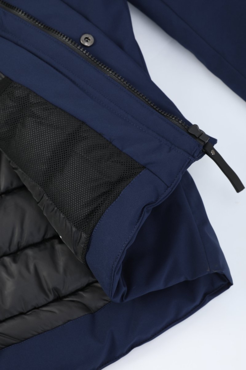 Parka bleu foncé homme à capuche FIELD