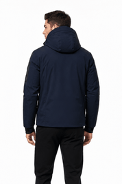 Parka bleu foncé homme à capuche FIELD