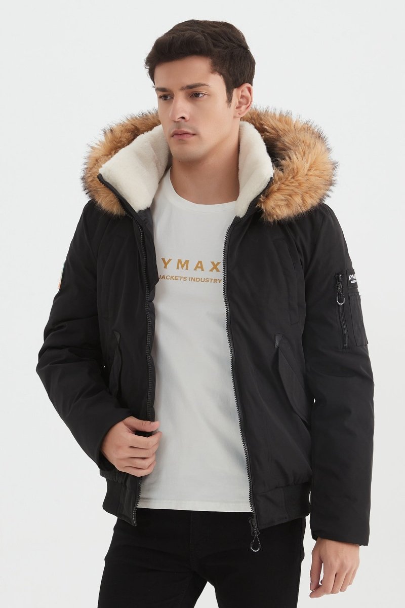 Parka courte à capuche fourrure TERENCE