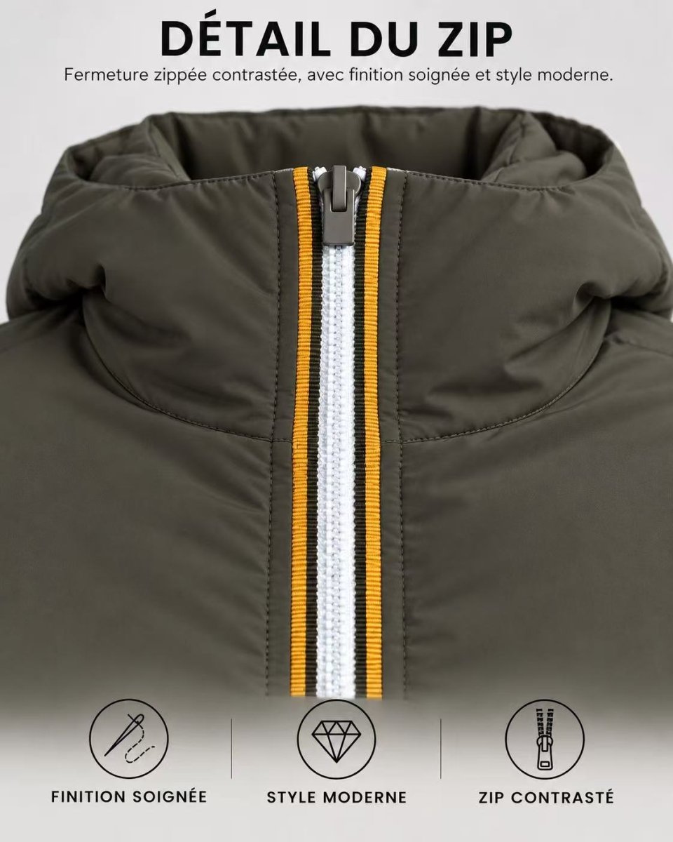 Parka courte fourrée kaki JARVIS
