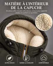 Parka courte fourrée kaki JARVIS