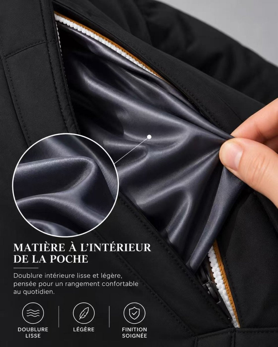 Parka courte fourrée noir JARVIS