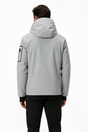 Parka gris clair homme à capuche FIELD