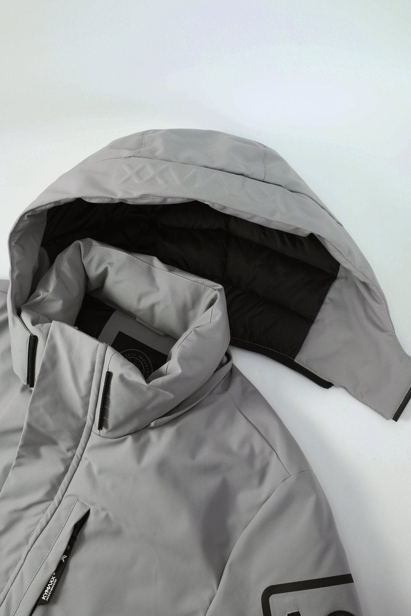 Parka gris clair homme à capuche FIELD