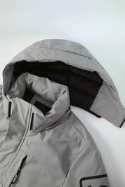 Parka gris clair homme à capuche FIELD