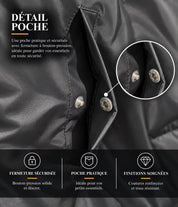 Parka longue à capuche zippée gris NEO