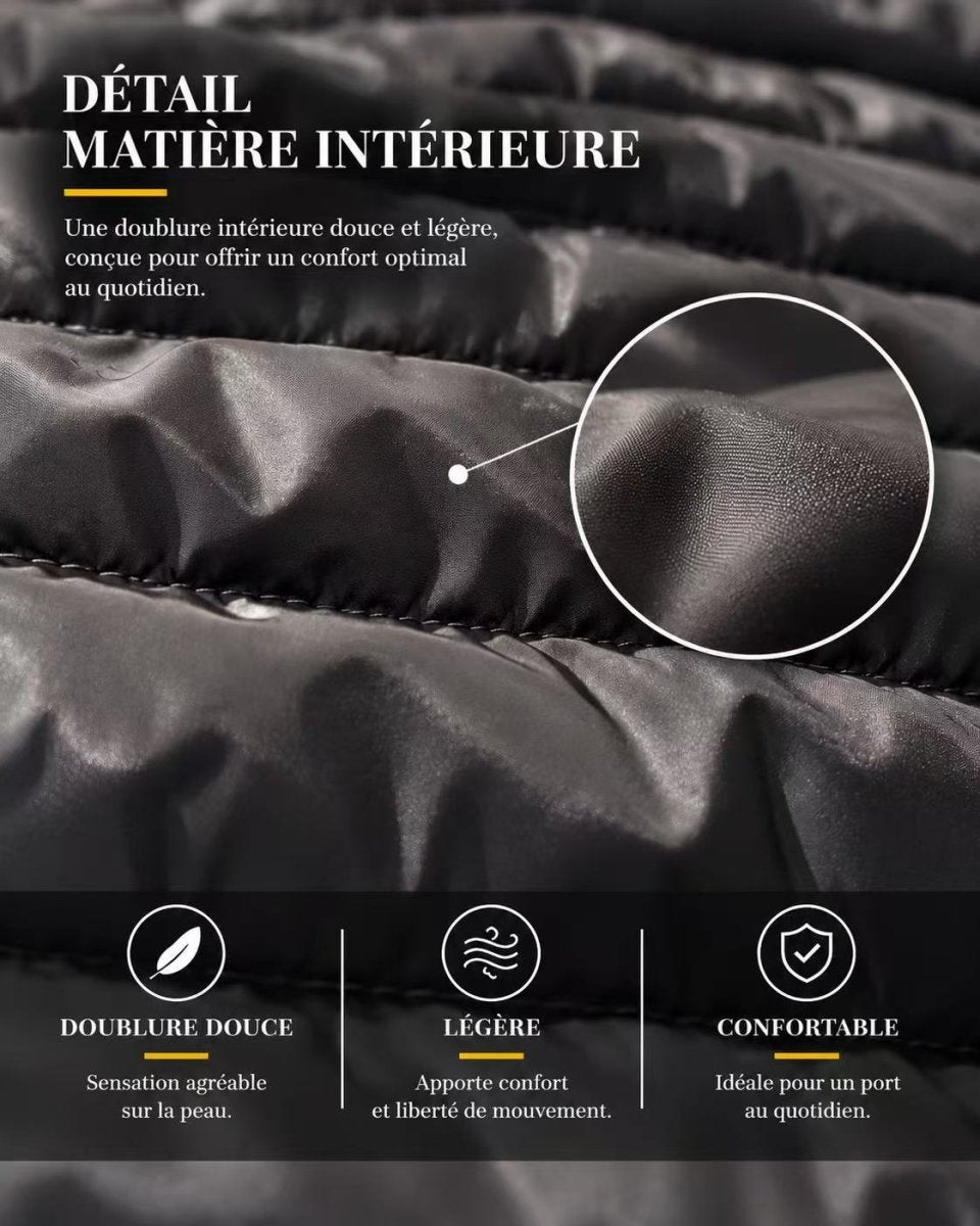 Parka longue à capuche zippée gris NEO