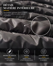 Parka longue à capuche zippée gris NEO