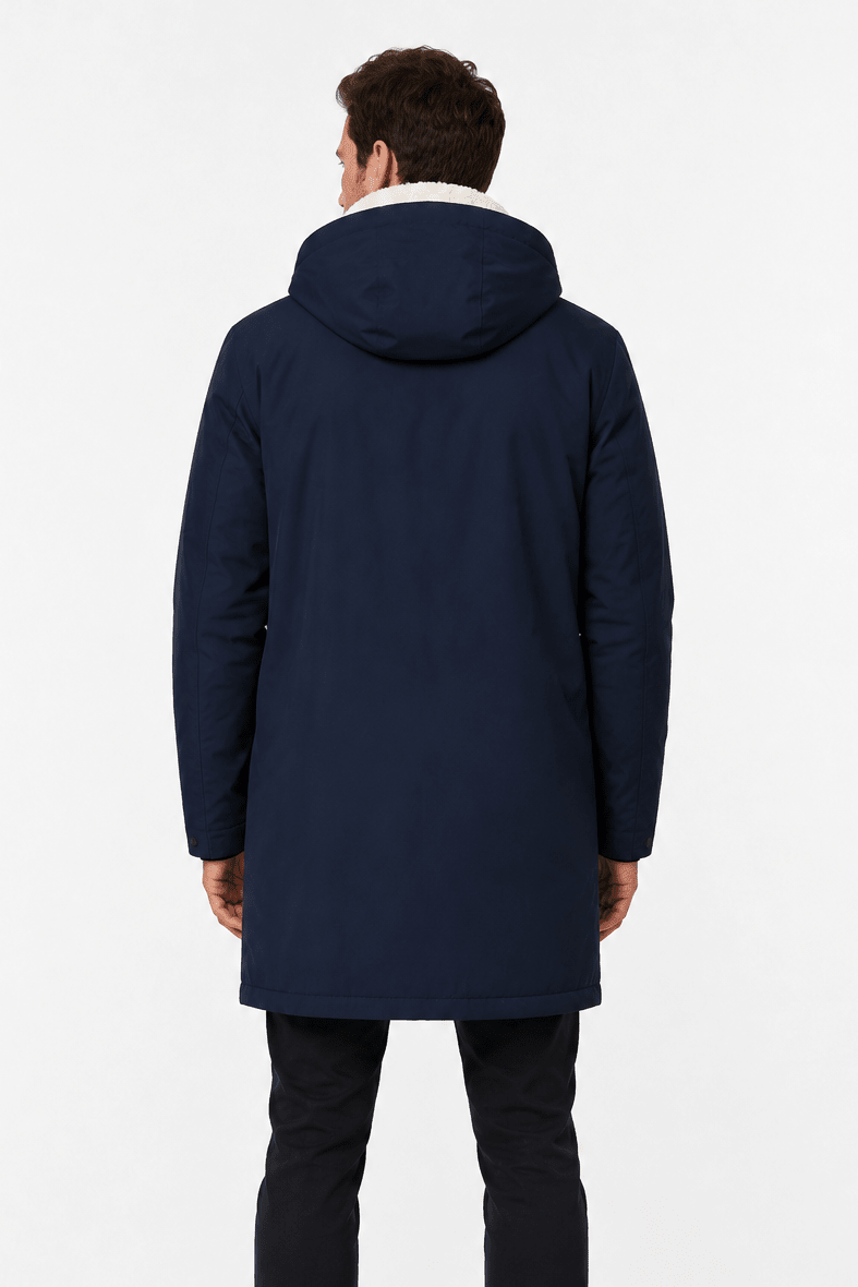 Parka longue bleu marine LAUNAY
