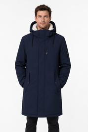 Parka longue bleu marine LAUNAY