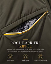 Parka longue fourré kaki JONNY