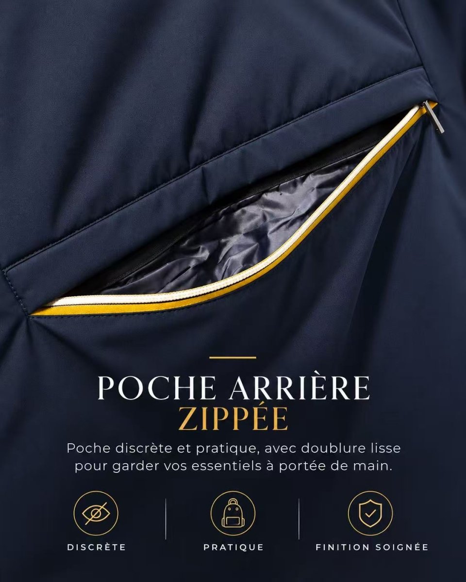 Parka longue fourré marine JONNY