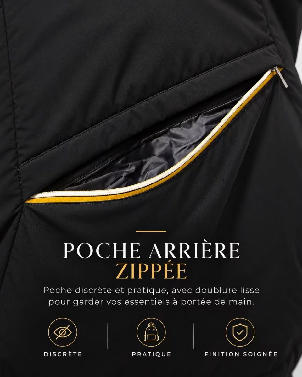 Parka longue fourré noir JONNY