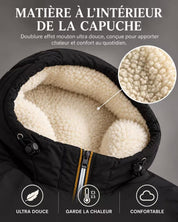 Parka longue fourré noir JONNY