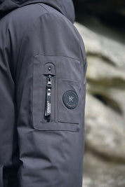 Parka longue gris foncé LAUNAY