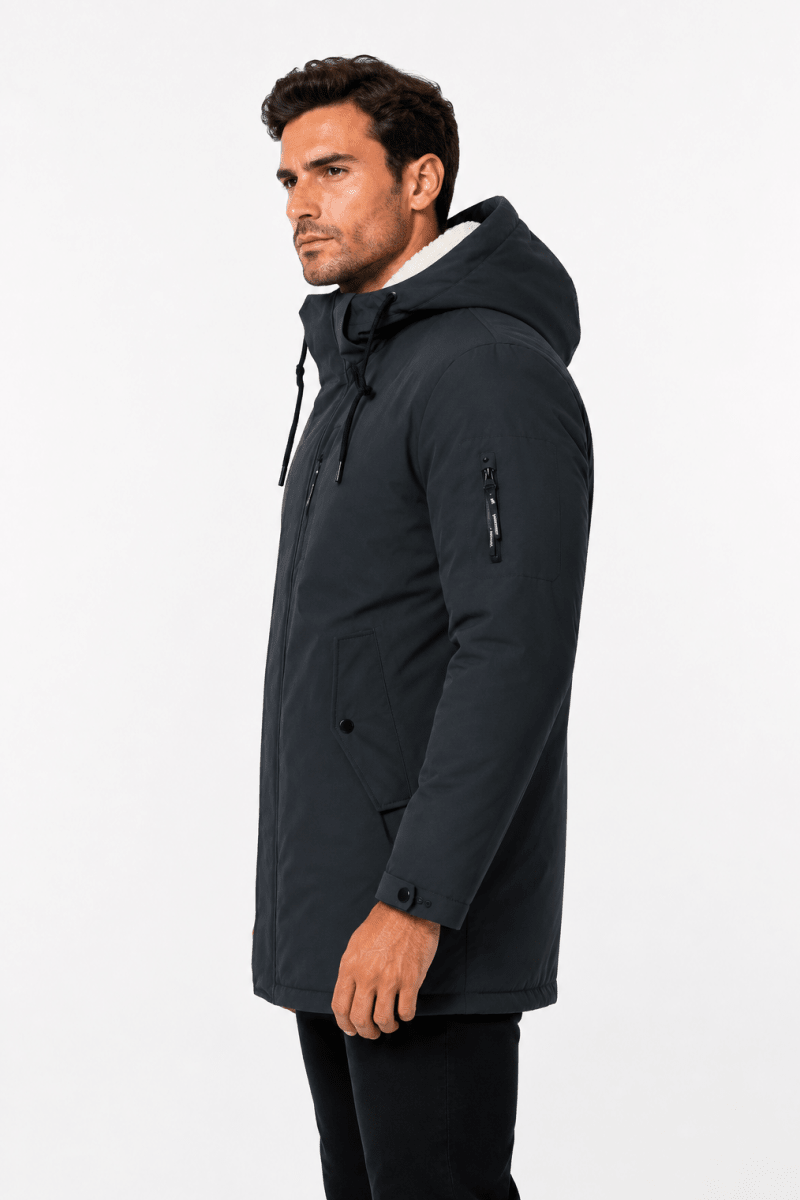 Parka longue gris foncé LAUNAY