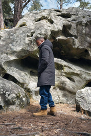 Parka longue gris foncé LAUNAY