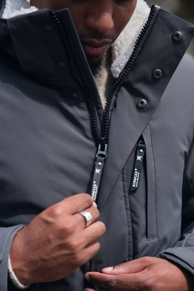 Parka longue gris foncé LAUNAY