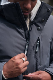 Parka longue gris foncé LAUNAY
