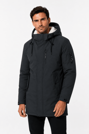Parka longue gris foncé LAUNAY