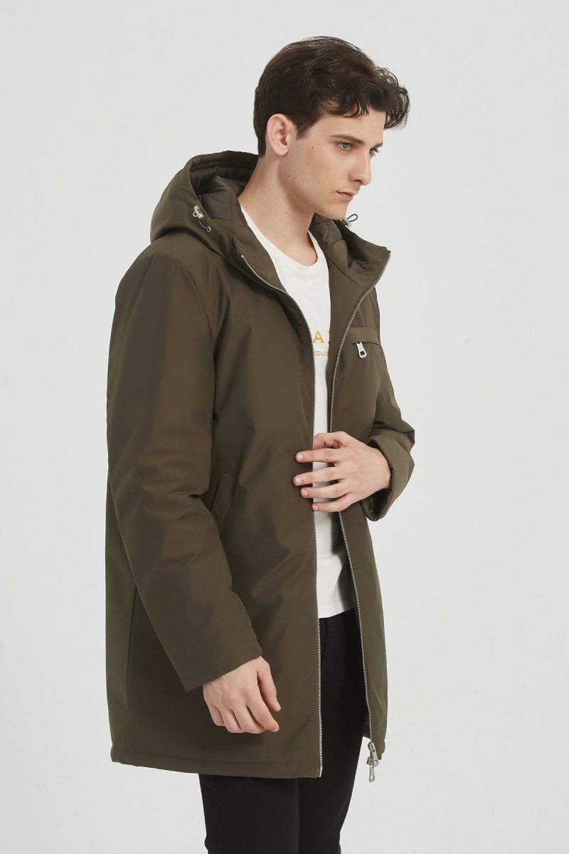 Parka Longue Homme à Capuche Zippée NEO