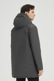 Parka Longue Homme à Capuche Zippée NEO