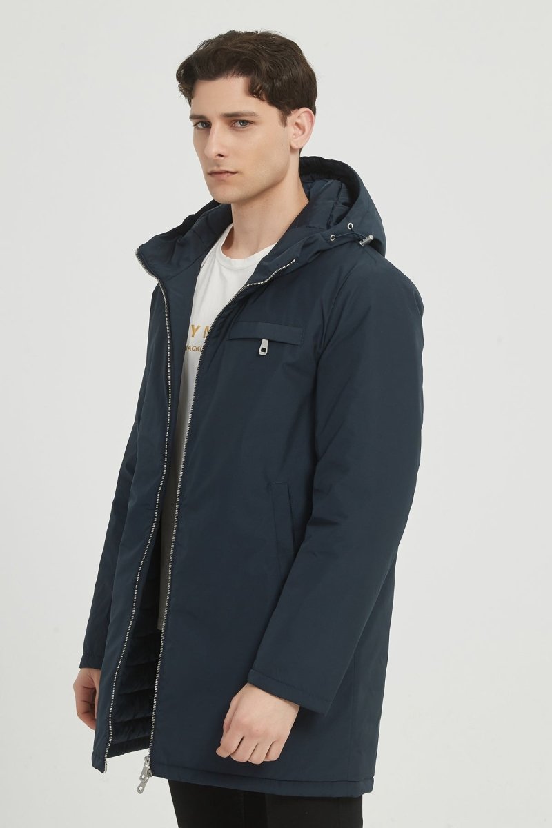 Parka Longue Homme à Capuche Zippée NEO