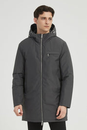 Parka Longue Homme à Capuche Zippée NEO