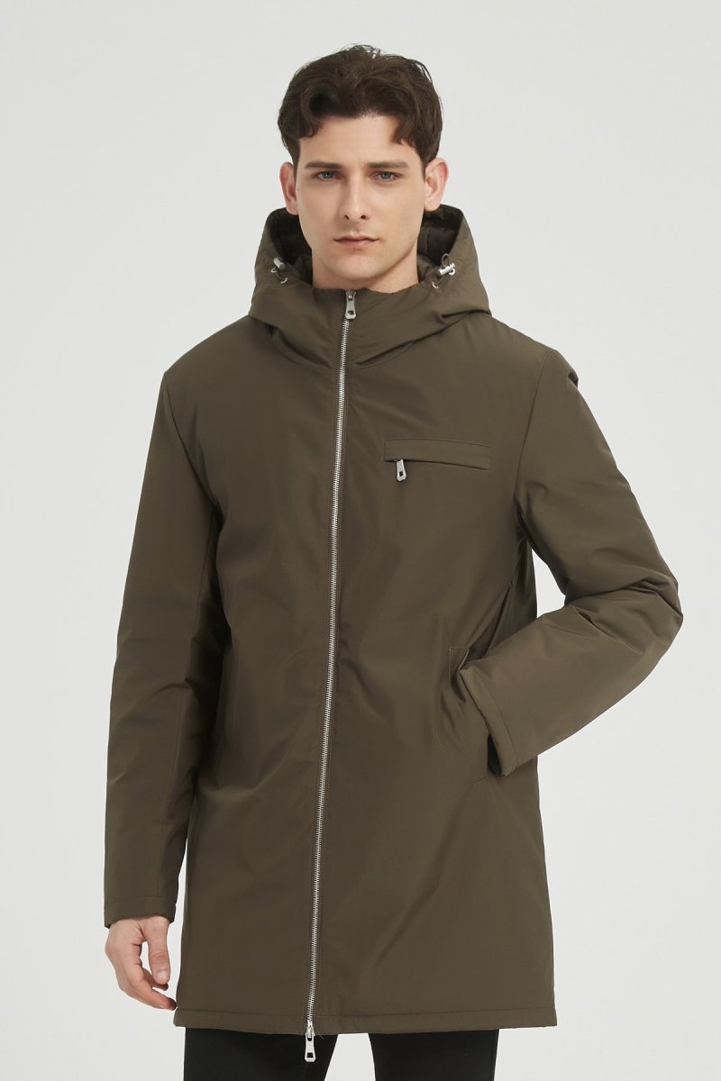 Parka Longue Homme à Capuche Zippée NEO