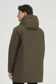 Parka Longue Homme à Capuche Zippée NEO