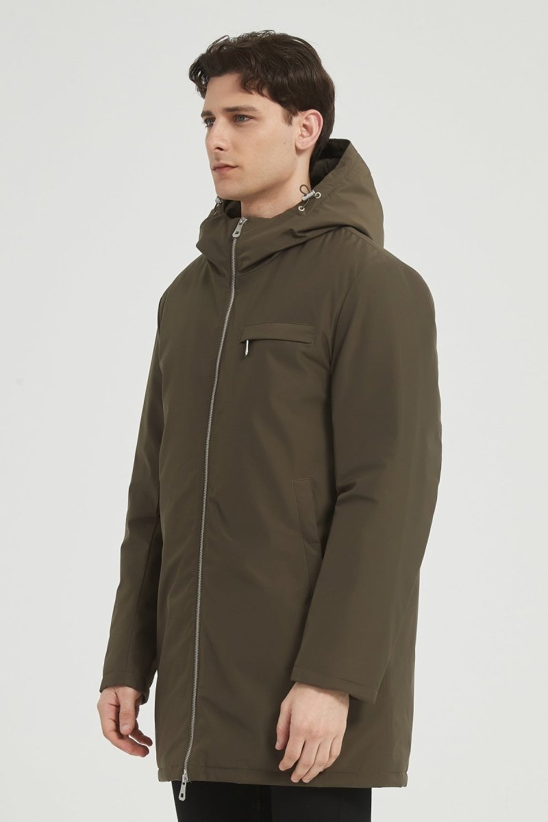 Parka Longue Homme à Capuche Zippée NEO