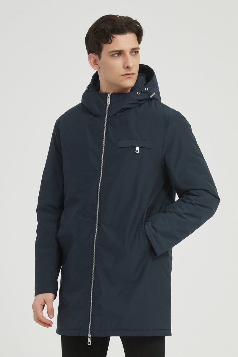 Parka Longue Homme à Capuche Zippée NEO