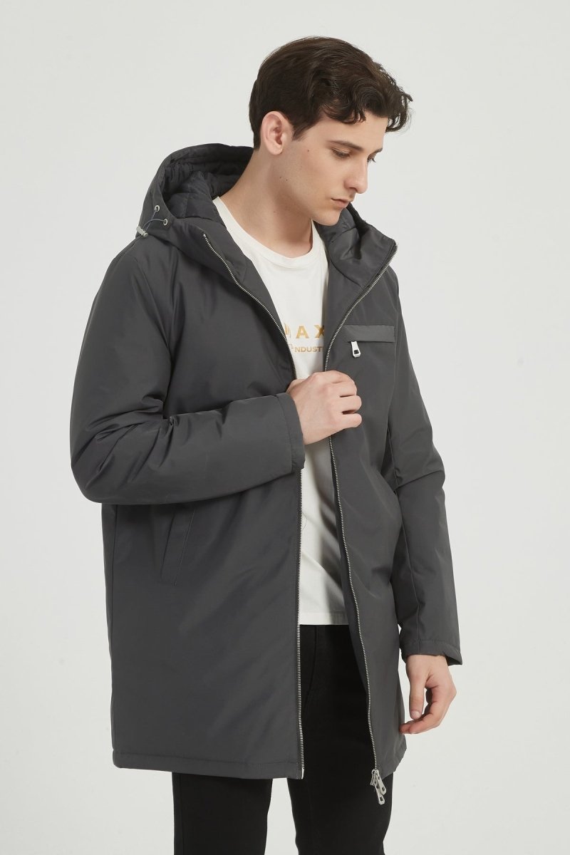 Parka Longue Homme à Capuche Zippée NEO