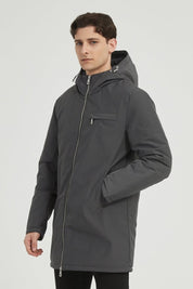 Parka Longue Homme à Capuche Zippée NEO