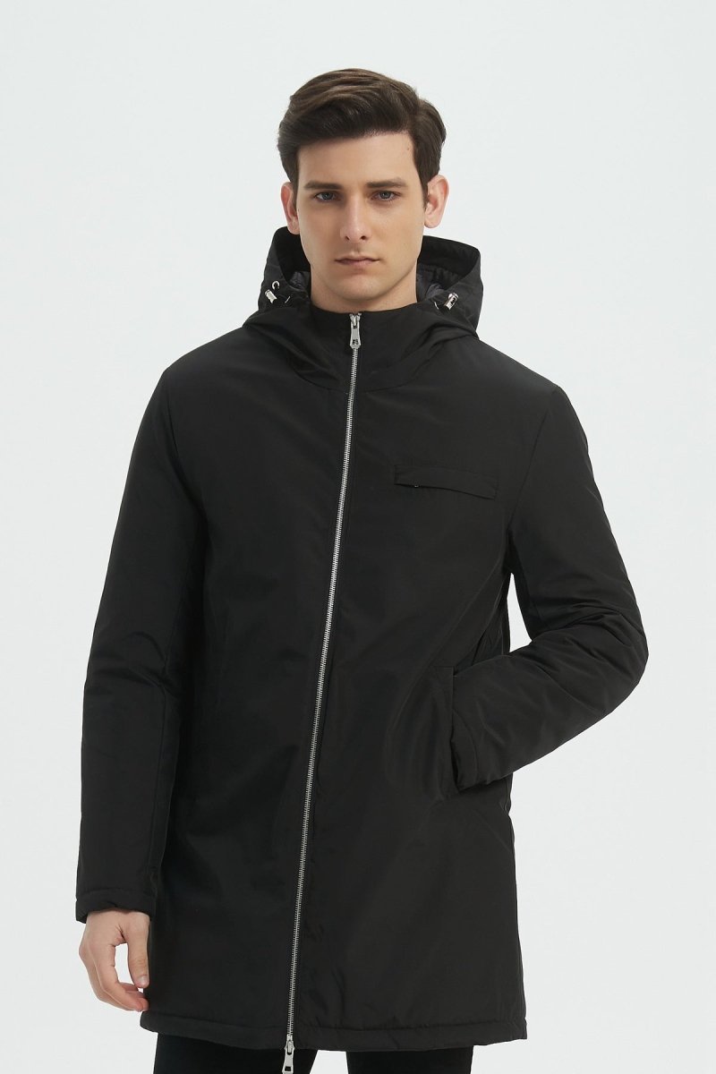 Parka Longue Homme à Capuche Zippée NEO