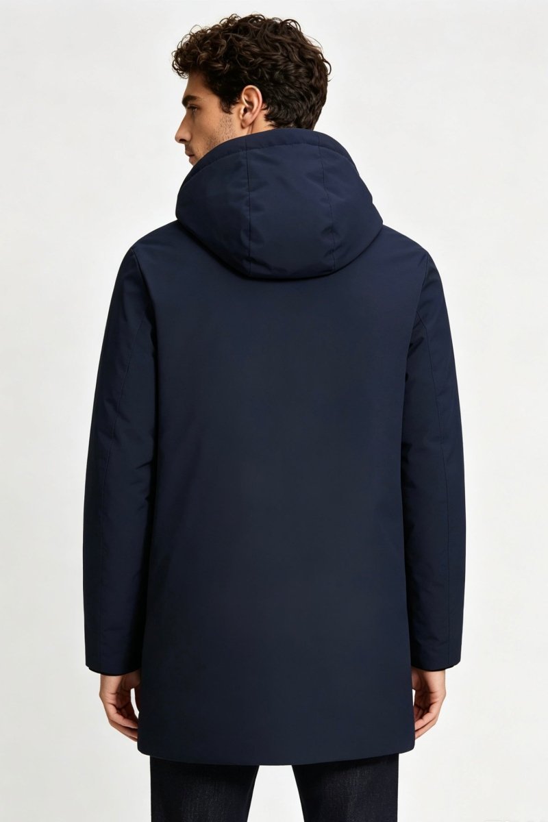 Parka longue marine homme avec capuche MARCEL