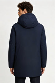 Parka longue marine homme avec capuche MARCEL