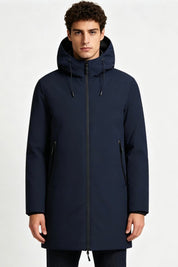 Parka longue marine homme avec capuche MARCEL