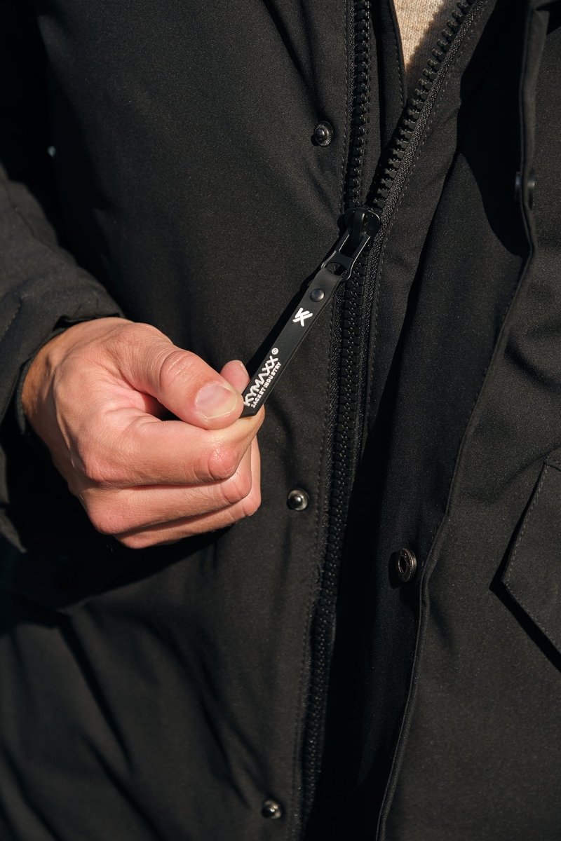 Parka longue noir homme à capuche HUGUES