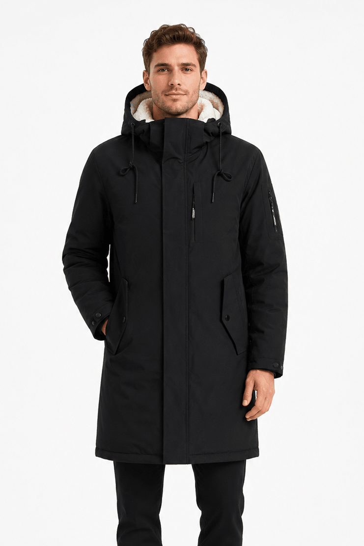 Parka longue noir LAUNAY