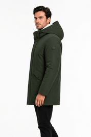 Parka longue vert foncé doublée sherpa JOHNSTON
